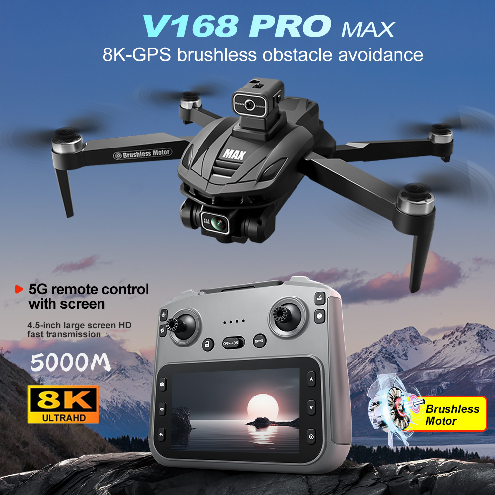 Drone Gimbal Brushless - V168 PRO Max GPS 드론 8K