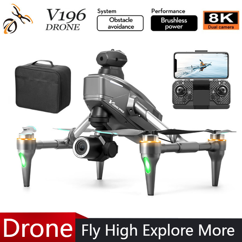 Drone Gimbal 2 Axis - 2025 V196 자동 장애물 회피 드론