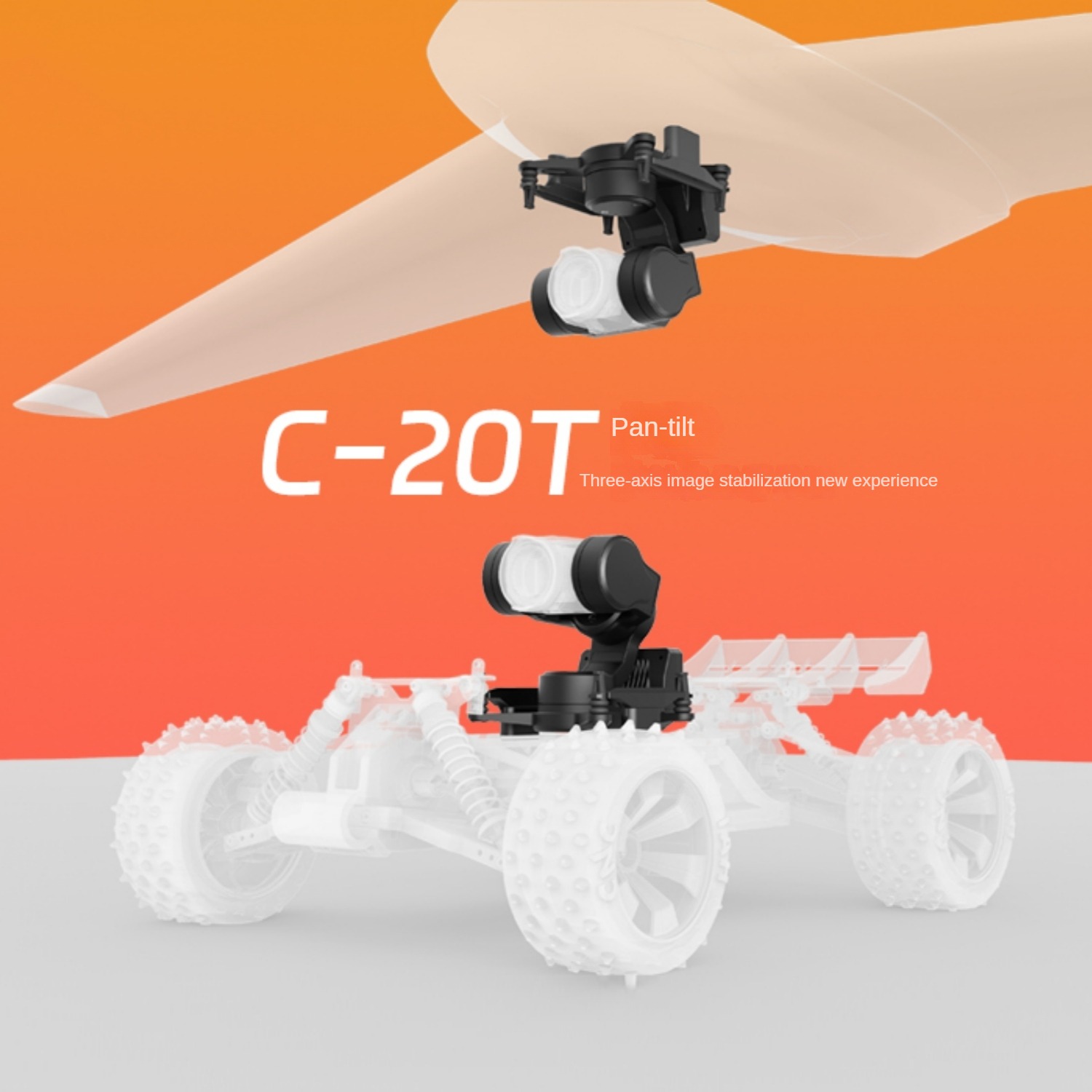 Drone Gimbal 3 Axis - NCZOBOE C-20T 3축 O4 FPV 짐벌
