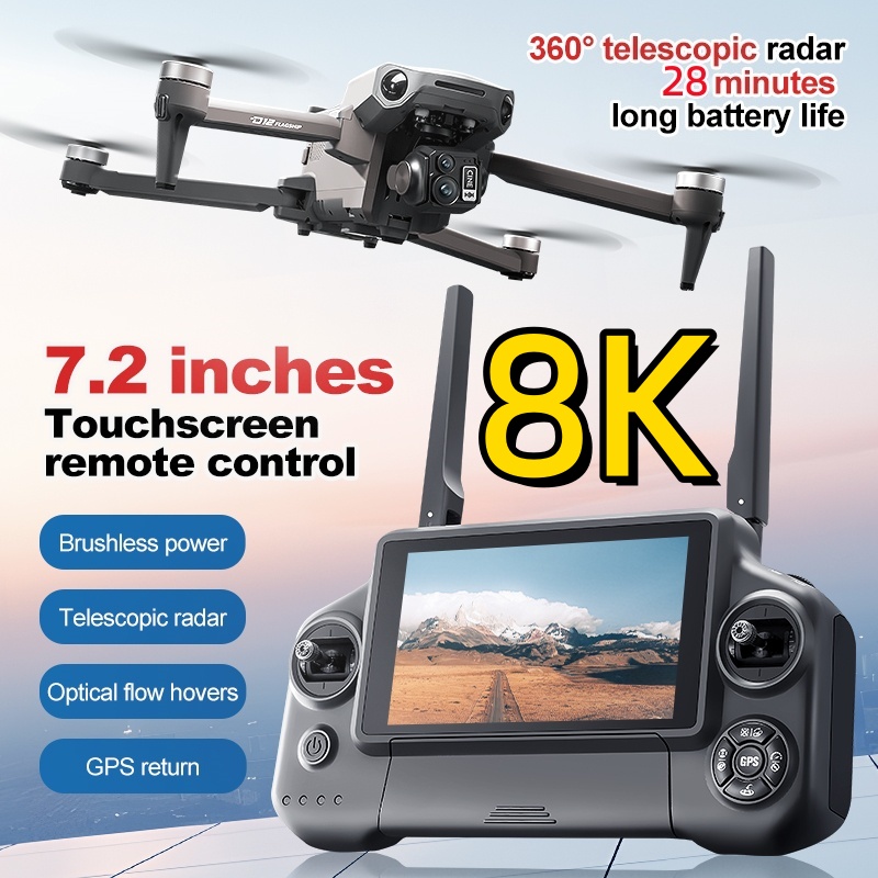 8K 3축 짐벌 브러시리스 7.2인치 터치스크린 FPV - Drone Gimbal Case 리뷰 및 가격