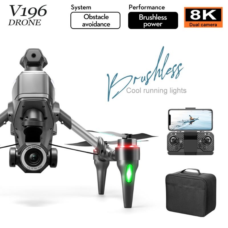 2025 V196 자동 장애물 회피 드론 8K HD 카 - Drone Gimbal 2 Axis 리뷰 및 가격